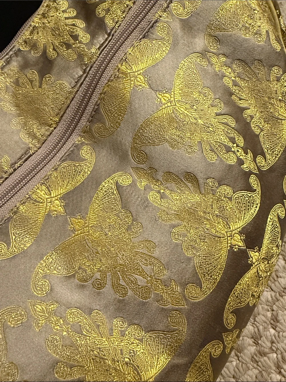 Petunia Pickle Bottom Gray and Yellow Jacquard Hobo Diaper Bag